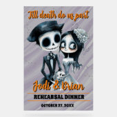 Tot de dood ons scheidt Halloween-bruiloft Acryl Bord (Voorkant)