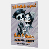 Tot de dood ons scheidt Halloween-bruiloft Acryl Bord (Hoek)