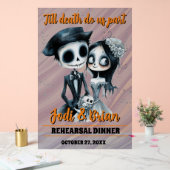 Tot de dood ons scheidt Halloween-bruiloft Acryl Bord (Huwelijk)