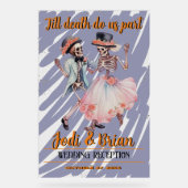 Tot de dood ons scheidt Halloween bruiloft Acryl Bord (Voorkant)