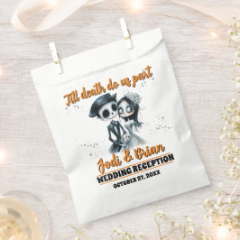 Tot de dood ons scheidt Halloween-bruiloft Bedankzakje