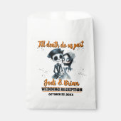 Tot de dood ons scheidt Halloween-bruiloft Bedankzakje (Voorkant)