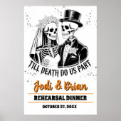 Tot de dood ons scheidt Halloween bruiloft hangend Poster (Voorkant)