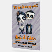 Tot de Dood Ons Scheidt Halloween Bruiloft Welkom Acryl Bord (Hoek)