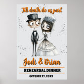 Tot de dood ons scheidt Halloween bruiloft welkom Poster (Voorkant)