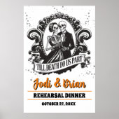 Tot de dood ons scheidt Halloween bruiloft welkom Poster (Voorkant)