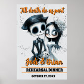 Tot de dood ons scheidt Halloween bruiloft welkom Poster (Voorkant)