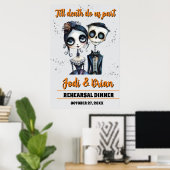 Tot de dood ons scheidt Halloween bruiloft welkom Poster (Thuiskantoor)