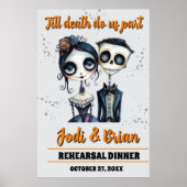 Tot de dood ons scheidt Halloween bruiloft welkom Poster (Voorkant)