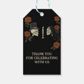 Tot de Dood Ons Scheidt Halloween Bruiloftsborrel Cadeaulabel (Achterkant)