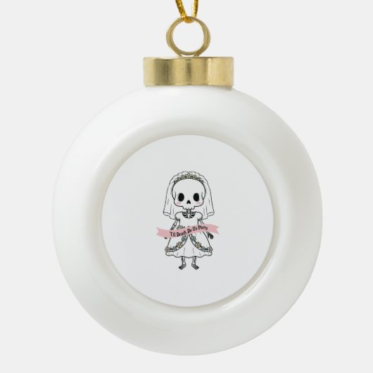 Tot de dood ons scheidt Halloween Keramische Bal Ornament (Voorkant)