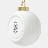 Tot de dood ons scheidt Halloween Keramische Bal Ornament (Rechts)
