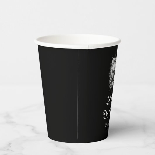 Tot de Dood Ons Scheidt Halloween Koffie Papieren Bekers (Rechts)