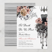 Tot de dood ons scheidt Halloween Roze Bruiloft Fe Kaart (Voorkant / Achterkant)