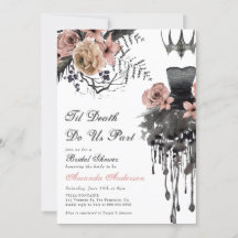 Tot de dood ons scheidt Halloween Roze Bruiloft Fe