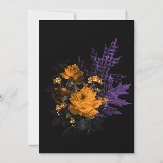 Tot de dood ons scheidt Halloween Trouwskeletten Kaart (Achterkant)