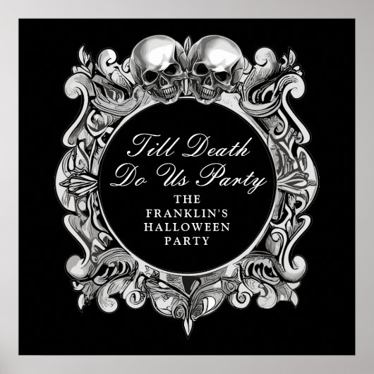 Tot de dood ons scheidt Halloweenfeest welkom Poster (Voorkant)