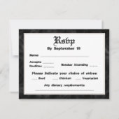 Tot de Dood Ons Scheidt Huwelijks Rsvp Kaart (Voorkant)
