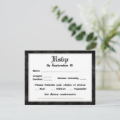Tot de Dood Ons Scheidt Huwelijks Rsvp Kaart (Staand voorkant)