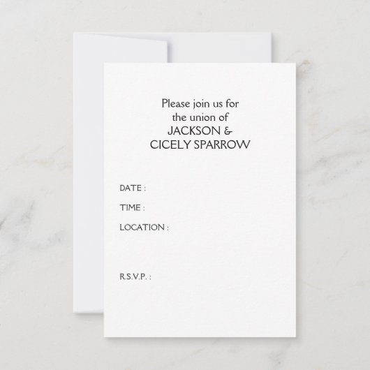 tot de dood ons scheidt kaart (Achterkant)