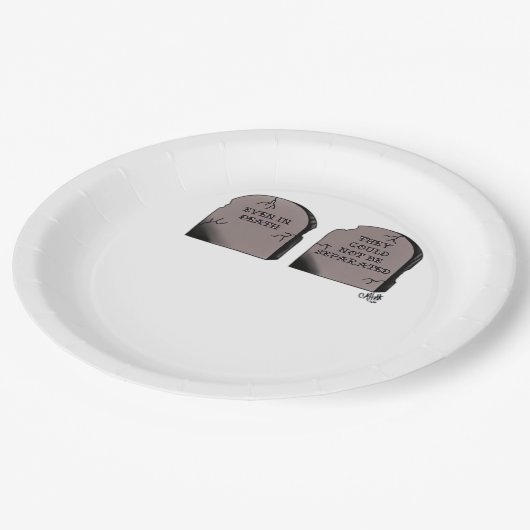 Tot de dood ons scheidt Klassiek – Grappig skelet Papieren Bordje (Gekanteld)