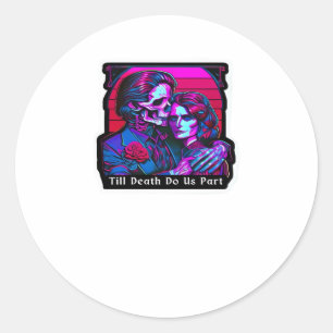 Tot de dood ons scheidt Klassiek – Grim Reaper Rom Ronde Sticker
