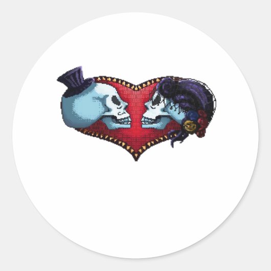 Tot de dood ons scheidt. Klassiek Ronde Sticker (Voorkant)