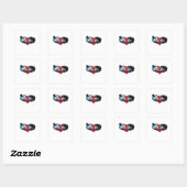 Tot de dood ons scheidt. Klassiek Vierkante Sticker (Vel)