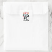 Tot de dood ons scheidt - Klassiek Vierkante Sticker (Tas)