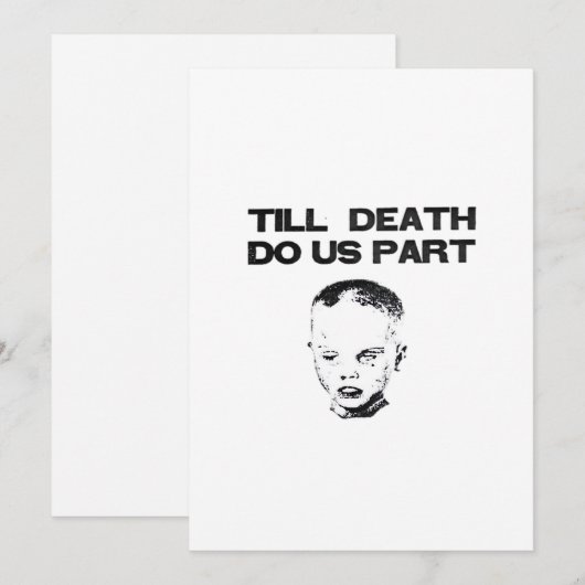 Tot de dood ons scheidt Klassieke luiaard Feestdagenkaart (Voorkant / Achterkant)