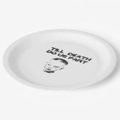 Tot de dood ons scheidt Klassieke luiaard Papieren Bordje (Gekanteld)