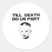 Tot de dood ons scheidt Klassieke luiaard Ronde Sticker (Voorkant)