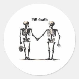 Tot de dood ons scheidt Klassieker – Grappige lief Ronde Sticker