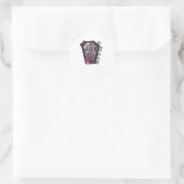 Tot de dood ons scheidt, kostuum idee ronde sticker (Tas)