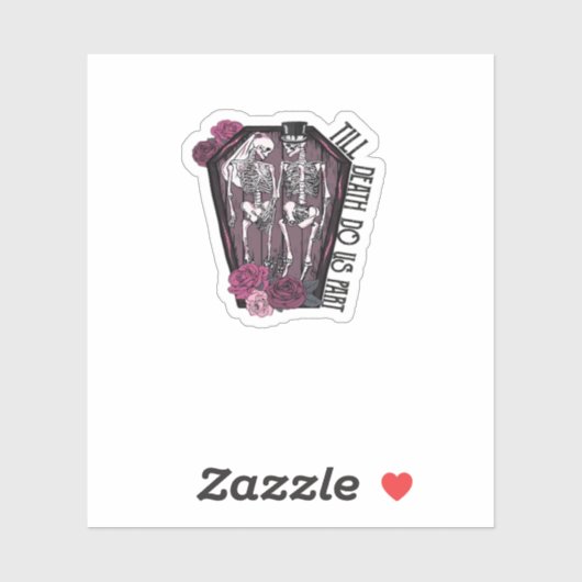 Tot de dood ons scheidt, kostuum idee sticker (Vel)