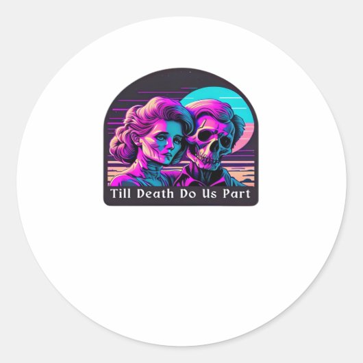 Tot de dood ons scheidt – Luiaard en zielsverwant Ronde Sticker (Voorkant)