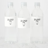 Tot de Dood Ons Scheidt Luiaard Klassiek Ontwerp Waterfles Etiket (Flessen)