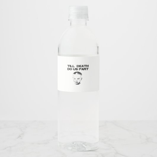 Tot de Dood Ons Scheidt Luiaard Klassiek Ontwerp Waterfles Etiket (Voorkant)