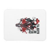 Tot de dood ons scheidt – Minimalistische skeletku Magneet (Horizontaal)