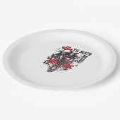 Tot de dood ons scheidt – Minimalistische skeletku Papieren Bordje (Gekanteld)