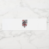 Tot de dood ons scheidt – Minimalistische skeletku Waterfles Etiket (Enkel label)