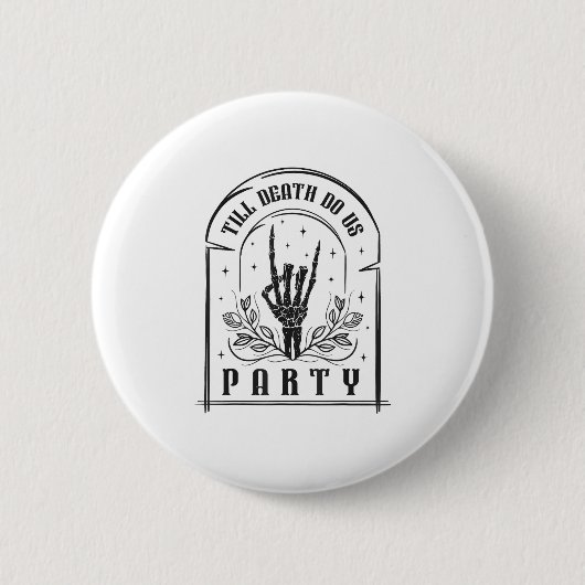 Tot de dood ons scheidt Retro Bachelorette-ontwerp Ronde Button 5,7 Cm (Voorkant)