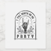 Tot de dood ons scheidt Retro Bruidsmeisje Design Wijn Etiket (Enkel label)