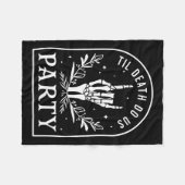 Tot de dood ons scheidt Retro Halloween Bruidsmeis Fleece Deken (Voorkant (Horizontaal))