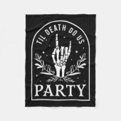 Tot de dood ons scheidt Retro Halloween Bruidsmeis Fleece Deken (Voorkant)