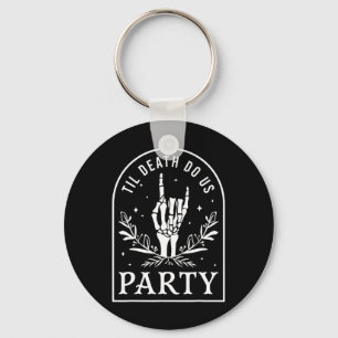 Tot de dood ons scheidt Retro Halloween Bruidsmeis Sleutelhanger