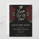 Tot de Dood Ons Scheidt Rode Rozen Huwelijk Save The Date (Voorkant)
