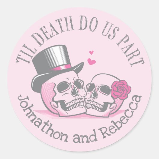 Tot de dood ons scheidt ronde sticker (Voorkant)