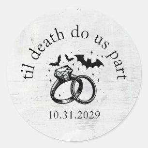 Tot de dood ons scheidt ronde sticker