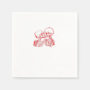 Tot de dood ons scheidt (Rood transparant) Servet